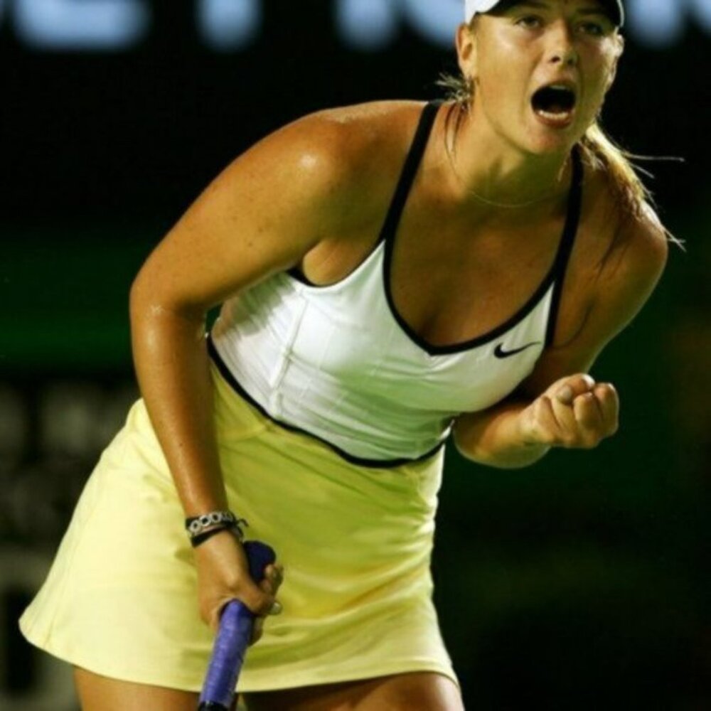 NWT NIKE Maria Sharapova Tennis Dress w/ Bra Skirt yellow white S Small - Picture 12 of 14